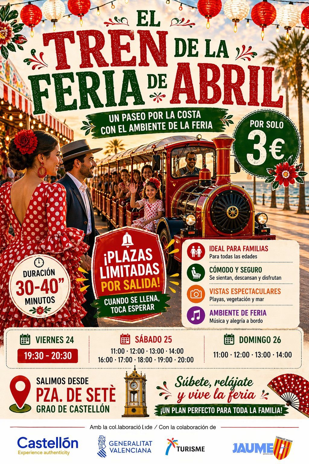 🚂 Tren Turístico Feria de Abril – Grao de Castellón