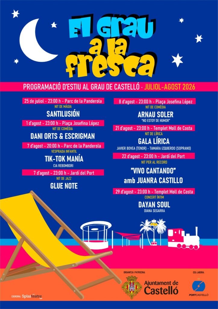 La tercera edición de «Grau a la Fresca» llenará de cultura y ocio las noches de verano