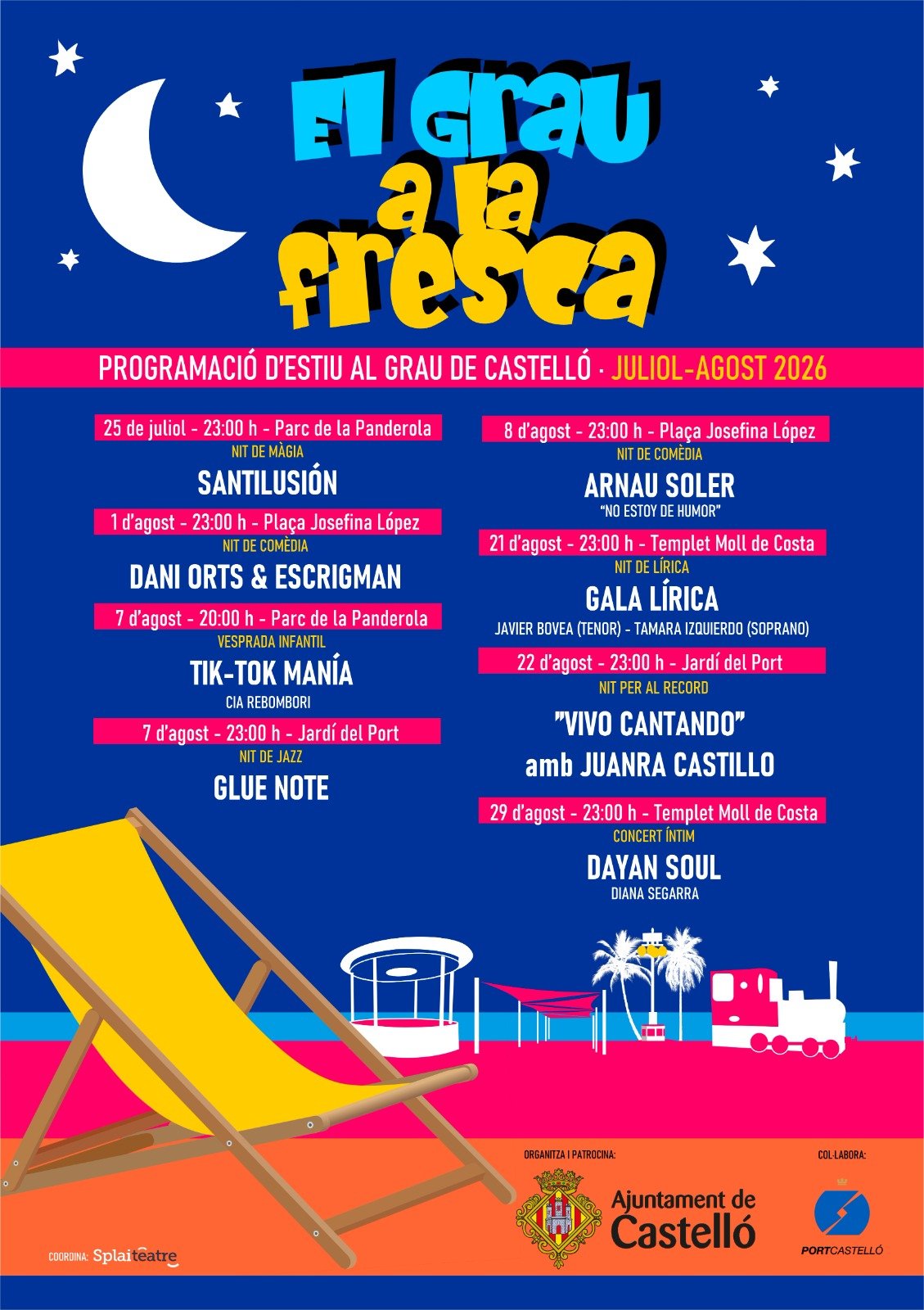 La tercera edición de «Grau a la Fresca» llenará de cultura y ocio las noches de verano