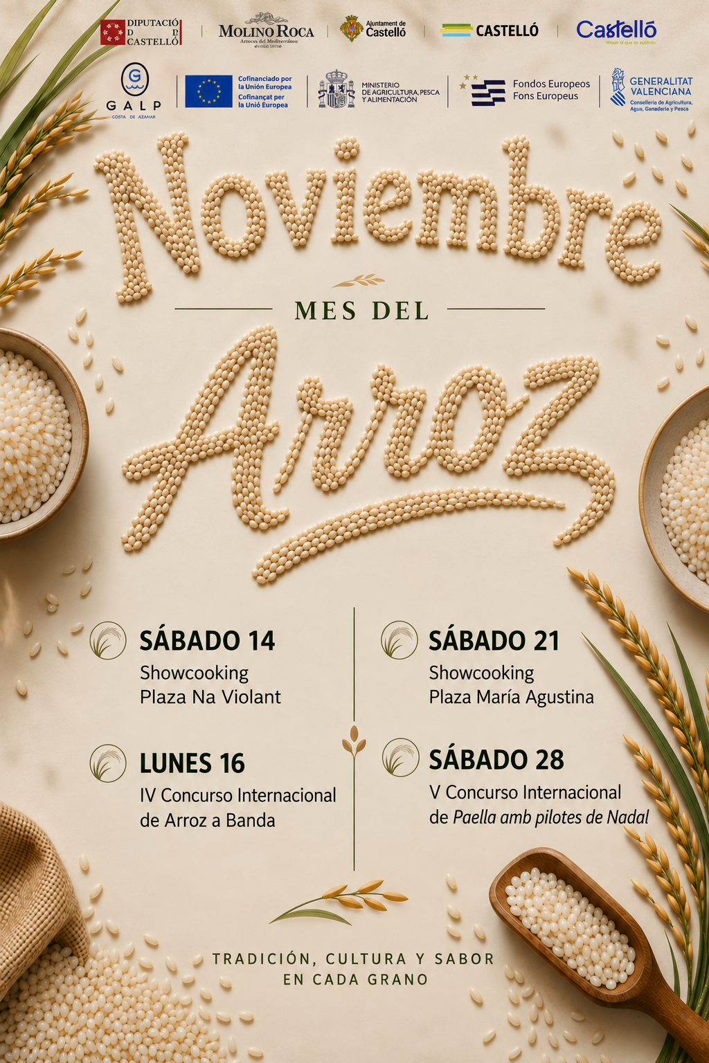 SHOWCOOKING MES DEL ARROZ – PLAZA MARÍA AGUSTINA