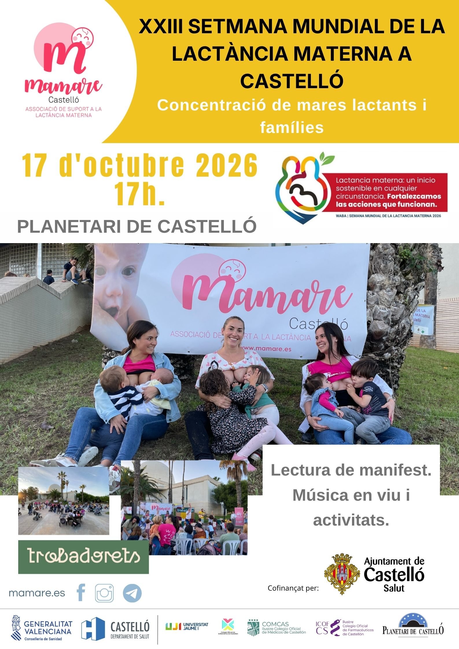 XXIII SEMANA MUNDIAL DE LA LACTANCIA MATERNA A CASTELLÓN